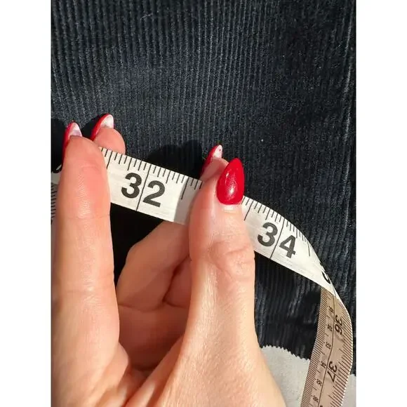 BDG Urban Outfitters Skirt Womens Large Black Mini Corduroy Button Capsule - Picture 7 of 7